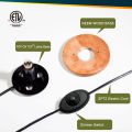 Himalayan Glow Salt Lamp, Wooden Base and Dimmable Bulb Control Night Lamp  (Crystal Salt). 
