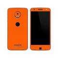 Moto Z Orange Carbon Fiber Texture Mobile Skin. 