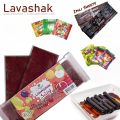 20 Pcs Set - 10 Lavashak Fruit Lather Sheets - 5 Churan Chat Masala Powder - 5 Mix Imli Souse's - Irani Imli Strips Roll Chooran Chaat Masala Khati Methi Sweet and Sour Layer Viral Choran Rolls Taili lavashak fruit leather Pack Of 20 STRIPS. 