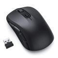 Bluetooth Wireless Optical Mouse Portable Silent Multi Device Ergonomic Mice BT1 BT2 2.4G for Windows Mac Laptop Computer Black. 