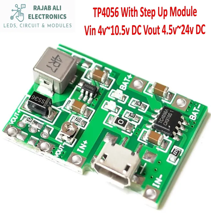 Rajab%20Ali%20Electronics%20TP4056%20Lithium%20Ion%20Battery%20Charger%20DC%20to%20DC%20Boost%20Converter%20Module%20with%20Step-Up%20Module%20-%20Image%202