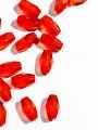 Red Cylinder Cut Acrylic Plastic Beads for DIY Crafts - Pack of 130 Pcs / 15gms - Ideal for DIY Jewelry Making, Jewelry, and Dress Accessories.. 
