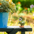 2PACK Dilly and Dally Garden Ducks Kit with Detachable Umbrella Garden Ornaments Outdoor Novelty Standing Sculpture Set. 