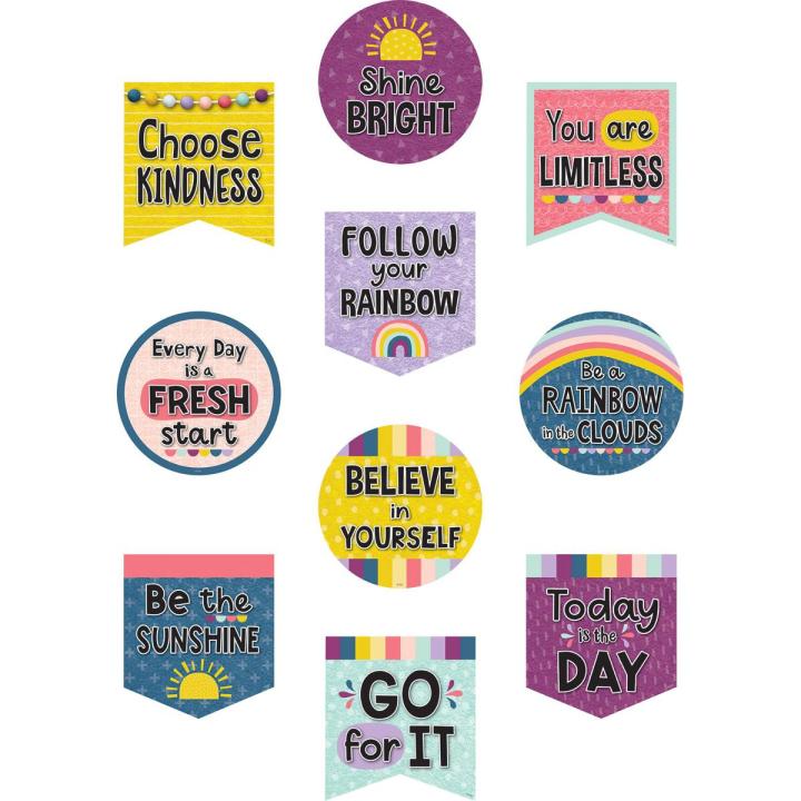 Happy Days Stickers - Aesthetic Art Stickers -for mobile back, Laptop, dairy and for decorating your stuff and making them look more attractive - Cool Assorted - Pack of 10