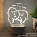 Cross-border supply 3D night light USB cartoon atmosphere table lamp ins new and unique creative gift lamp fashion bedside lamp. 