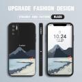 Jizetin for Xiaomi Poco M3 Pro 5G / Poco M3 Pro / Redmi Note 10 5G Case Mount Fuji Design Side Design Phone Case Square Edge Pattern Liquid Silicone Cases Full Cover Camera Shockproof Protective Case. 
