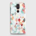 Nokia 8.1 Cover Case Colorful Layers Hard Cover- Design 16 Cover. 