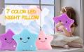 Creative Toy Luminous Relax Body Pillow Soft Stuffed Plush Glowing Colorful Star Shape Cushion Led Light  Toys Gift For Kids Children Girls 7 Colour Changeable bed gift girl present kids toys Cushion ( Without Battery ). 