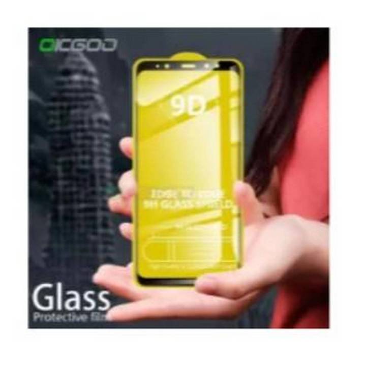 9D Full Glue Tempered Glass for Samsung Galaxy J8 Plus_Full Edge to Edge Coverage_100% Touch Responsive_Shatter Proof_Black
