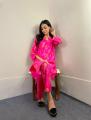 2 pc printed lilen petal design stitched suits for girls. 