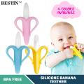 Banana Shape Silicone Baby Teether, Baby Teether Toy, Baby Accessories, Baby Silicone Banana Teether, Teether For Babies And Infants, Very Soft Banana Design Baby Teether Silicone. 
