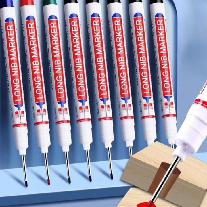 2024 1/5 PCS 20mm Deep Hole Long Nib Multi-Purpose Head Markers for Metal Perforating Pen Woodworking Decoration Art Supplies Myhappinessisyou