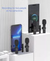 Latest K11 | 2 Microphone Lavalier 2.4GHz | 2 in 1 Portable Mini Type c Microphone | Wireless Recording Microphone for iPhone. 