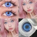 【HOT】 UYAAI Halloween Cosplay Color Contact Lenses Cosplay Lens Anime Red Lenses Girl Tears Graduated Colored Lenses Makeup Eye Len. 