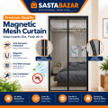 Sasta Bazaar - Anti Mosquito Net - Magnetic Mesh Curtain - Screen Door Curtain Net - Hands Free Anti Mosquito Curtain - Automatic Closing Door Mesh - Anti Insect Bug Fly Partition Striped Door Curtain. 
