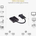 HDMI to VGA Converter Gold-Plated HDMI (Female) to VGA (Male) Adapter with 3.5mm Audio Port (Only from HDMI to VGA), Black. 