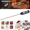 Digital Kitchen Heat Gauge Thermometer For Oven Baked Barbeque BBQ And Fried Food Temperature - Black. 