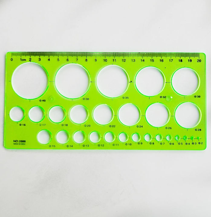 Circle Drawing Template Ruler 20cm – Geometric Stencil for Circles ...