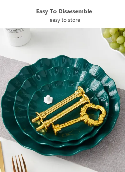 European-style%20Fruit%20Plate%20Emerald%20Green%20Three-layer%20Cake%20Plates%20Candy%20Dessert%20Multi-layer%20Tray%20Afternoon%20Tea%20Snack%20Stand%20Household%20-%20Image%205