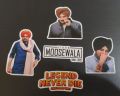 SIDHU MOOSE WALA Premium Glossy Stickers 25pcs Pack ideal for journaling skateboard notebook mobile case. 
