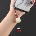 Vintage Handmade Carved Bodhi Lotus Flower Keychain Simple Beaded Key Chains Watty Store. 