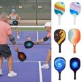 Ergonomic Cushion Grip Wooden Pickleball Paddles Ribbed Handle Colorful Pickle Ball Racket Lightweight Single Racket Pickleball Training Equipment Women. 