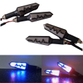 Bike Indicator HeartBeat Running Style With LAVA DRL Yellow-White/Yellow-Red/Yellow-Blue (2 Piece Set) | Fancy Universal Indicator For Motorcycle | Heartbeat Indicator/Ishara | Mini Fancy Indicator for Bike. 