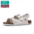 Maibulun Cork Slippers Summer Men's and Women's Same Beach Outdoor Home Large Size Flat Heel Birkenstock Shoes Two-Way Sandals. 