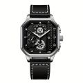 Square Men's Watch, Mecha Style Sports Casual Outdoor Wrist Watch, Ideal choice for Gifts. 