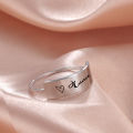 Lemegeton Personalized Ring for Women Men Customized Stainless Steel Engrave Name Logo Rings Silve Color Anniversary Jewelry. 