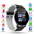 【Hot Sale+Ready Stock +FREE Shipping+COD 】119 Plus Bluetooth Smart Watch Men Blood Pressure Waterproof Sport Round Smartwatch Band For Android IOS With Alarm Clock. 