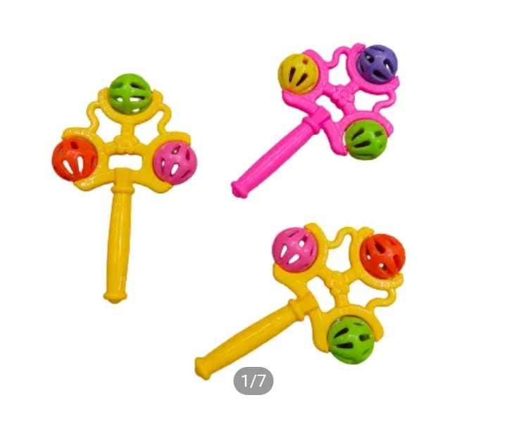 Set of 2 Baby Rattle Toys – Chankana Sound Toys for Kids in Random Colors