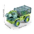 Big Dinosaur Car Truck Telur Dinosaur Set Jurassic Toys With 10 Extra Cars. 