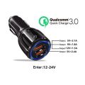 USB Car Charger Quick Charge 3.0 QC3.0 QC2.0 3A 5V Type C Fast Car USB Charger For Tablet Phone（black). 