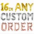 Silver 16 Inches Foil Balloons Alphabet And Numbers Price is Per Piece Customized A TO Z and Digits 0 to 9. 