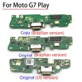 Original New For Motorola moto G6 play G7 Play Power USB Charger Charging Port Micro Dock Connector Flex Cable Board Repair Part. 