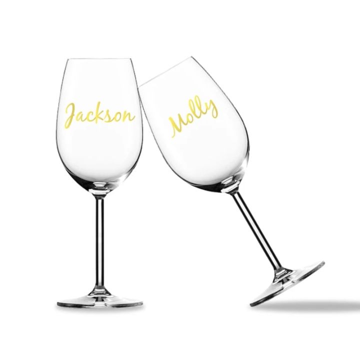 Custom Name DIY Bridal Party Glass Decal vinyl sticker for Classic Glasses - Personalized Bridal Titles for birthday