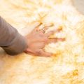 Genuine Sheepskin Rug Brown Eclipse Sheepskin Door Foot Mat Rug Carpet 2ft x 3ft. 