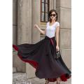 Long Chiffon Maxi Skirt Women, Double Color Skirt, reversible chiffon skirt. 