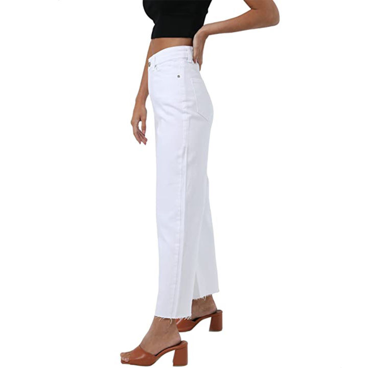 Xee Classic Mini Wide Leg Cropped Jeans