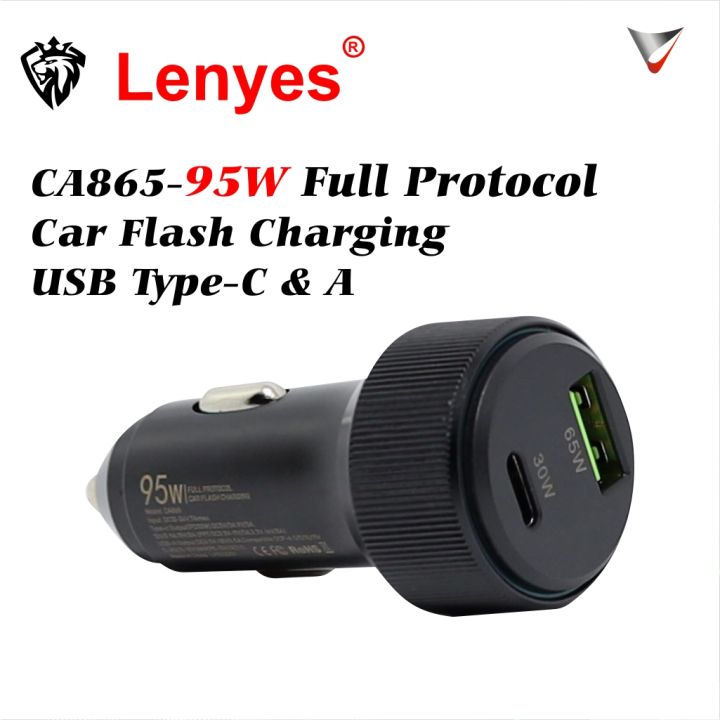LENYES%20CA865%20Car%20Charger%2095W%20(USB%20type%20C%20+%20USB%20Type%20A)%20-%20Image%203