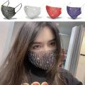 Korean version of women's face mask diamond glitter mask women's sequin glitter rhinestone mask reusable mask. 