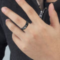 Finger Ring Luxury Jewelry Gift Stainless Steel Roman Number Print Men Band for Prom. 