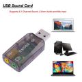 External USB 2.0 Virtual 7.1 Channel Audio Splitter Sound Card Adapter for PC/Laptop || support 3D sound (Ac-3) and virtual 5.1 Sound Track. 