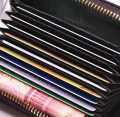 Men's Genuine Leather Card Holder Storage Bags Blocking Zipper Thin Pocket  Stylish mini wallet for girls- Stylish Purse for girls. 