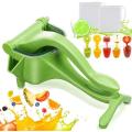 Manual Juice Squeezer Plastic Hand Pressure Juicer Pomegranate Orange Lemon Sugar Cane Juice Fresh Juice Kitchen Fruit Tool (Color : Green). 