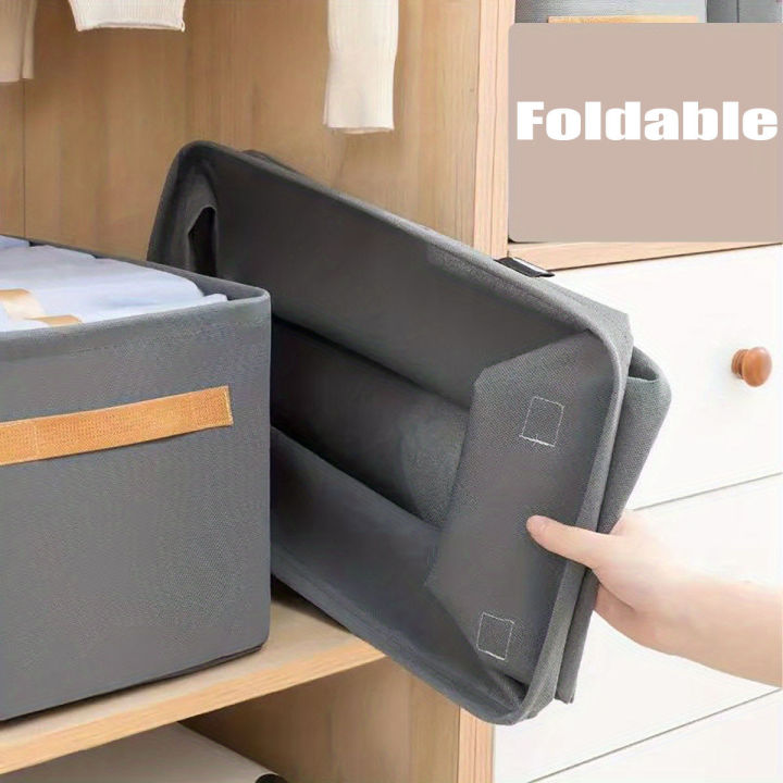 Foldable%20Cloth%20Storage%20Cubes%20Organizer%20with%20Handles%20Steel%20Frame%20Collapsible%20Clothes%20Organizer%20Storage%20Box%20for%20Wardrobe,Toys,Books,Saree,%20Shirts,and%20Blankets%20Storage%20Box%20(Grey%20Pink%20Green)%20-%20Image%203