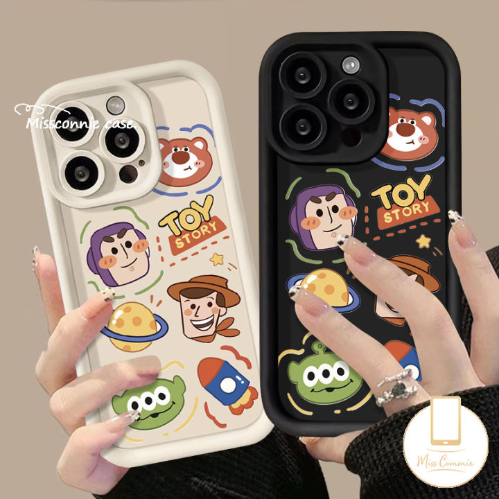 Strawberry Bear Lotso Soft Case for Redmi Redmi 12 9T A1 10C A2 10A 12C 9C NFC 9A 9 Note 11 8 12 9 10 Pro Max 10s POCO M3 X5 C55 MI 11 12 Lite Buzz Lightyear Toy Story Alien Cover