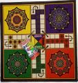 Ludo Mat Carpet Rug Large Size 2x2 Ft Foldable and Washable with large Gotte Set. 