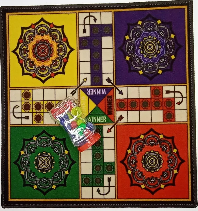 Ludo%20Mat%20Carpet%20Rug%20Large%20Size%202x2%20Ft%20Foldable%20and%20Washable%20with%20large%20Gotte%20Set%20-%20Image%203